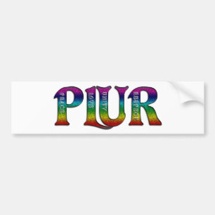 PLUR (虹) バンパーステッカー