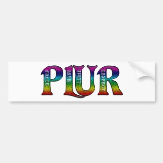 PLUR (虹) バンパーステッカー (正面)