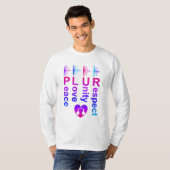 PLUR (Peace Love Unity Respect)長袖シャツ Tシャツ (正面フル)