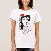 Plusサイズ女性ビキニ、体レディ前向きアb Tシャツ (正面)