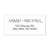 Plusモダン差出人住所付きカップル名 セルフインキングスタンプ (デザイン)