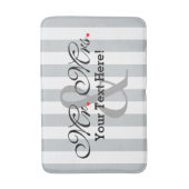 Plus Customizable Colorパーソナライズな氏および夫人 バスマット (正面縦)
