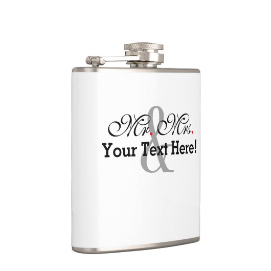 Plus Customizable Colorパーソナライズな氏および夫人 フラスク (右)