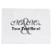 Plus Customizable Colorパーソナライズな氏および夫人 ラージペーパーバッグ (裏面)