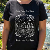 Plus Size Nature Hexagon Mountain Your Text プラスサイズTシャツ