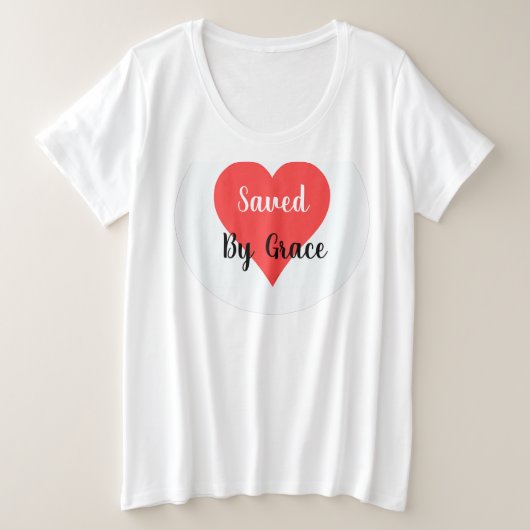Plus Size Women 救 By  Grace Graphic T Shirt プラスサイズTシャツ (デザイン正面)