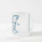 Plusee! 曇らされたガラス10oz フロストグラスマグカップ (正面右)