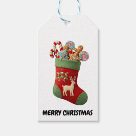 Plush Christmas Stocking Illustration ギフトタグ