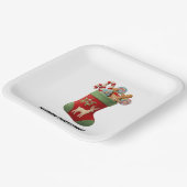 Plush Christmas Stocking Illustration ペーパープレート (傾斜あり)