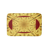 Plush Comfort & High Contrast: Crimson & Gold Opul バスマット (正面)