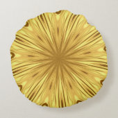 Plush Prestige: Gilded Zenith Opulent Swirl Design ラウンドクッション (裏面)