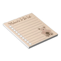 Plush Teddy Bear Animal To Do List