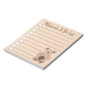 Plush Teddy Bear Animal To Do List ノートパッド (回転)