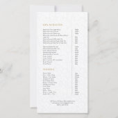 Plush White Damask金ゴールドフレーム価格表 (裏面)