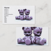 Plushieのピンクは名刺に耐えます 名刺 (正面/裏面)