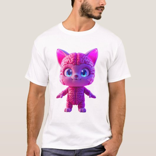 Plushie Cyberpunk Cat T-Shirt Tシャツ (正面)