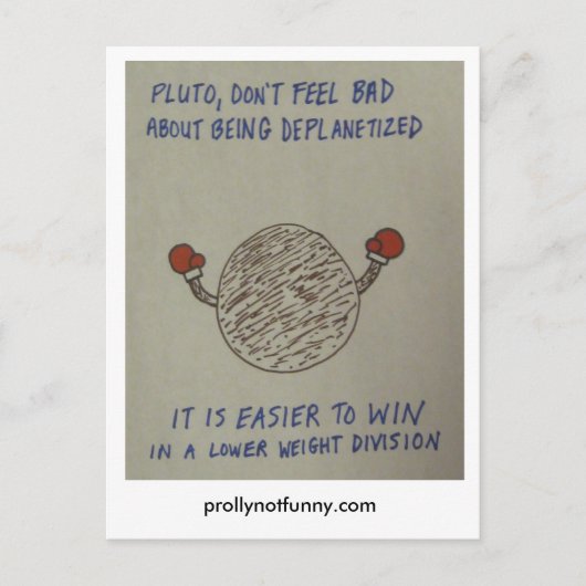 pluto、プレンテ感じスを下げる ポストカード (正面)