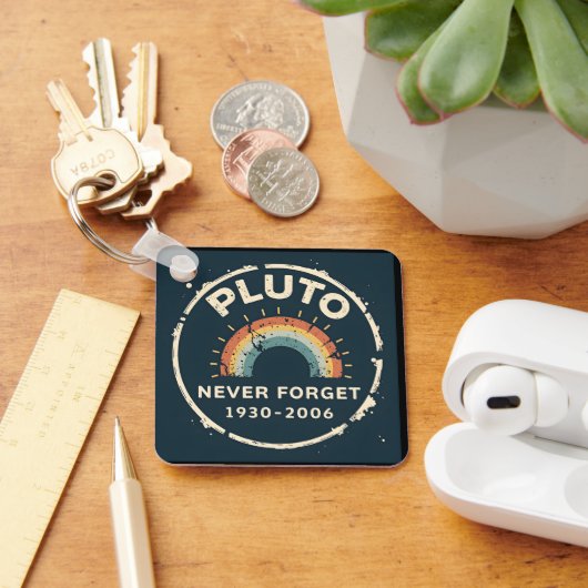 Pluto Never 忘れ 1930-2006ヴィンテージレトロ宇宙 キーホルダー (デスク)