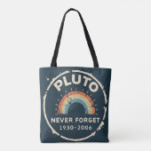 Pluto Never 忘れ 1930-2006ヴィンテージレトロ宇宙 トートバッグ (裏面)