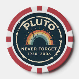Pluto Never 忘れ 1930-2006ヴィンテージレトロ宇宙 ポーカーチップ