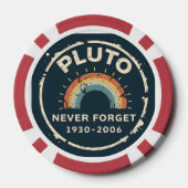 Pluto Never 忘れ 1930-2006ヴィンテージレトロ宇宙 ポーカーチップ (裏面)