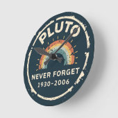 Pluto Never 忘れ 1930-2006ヴィンテージレトロ宇宙 ラウンド壁時計 (傾斜)