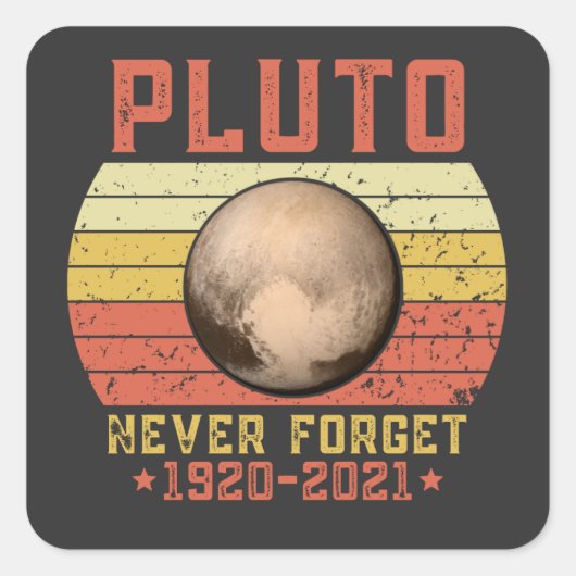 pluto NEVER FORGET スクエアシール (正面)