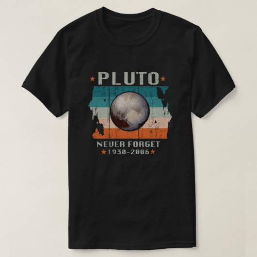 Pluto Never Forget 1930-2006 Tシャツ (デザイン正面)