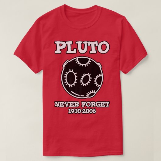 Pluto Never Forget 1930-2006 Tシャツ (デザイン正面)