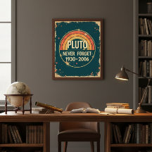 Pluto Never Forget 1930-2006 Vintage Retro