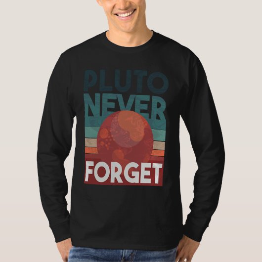 Pluto never forget planet space science tシャツ (正面)