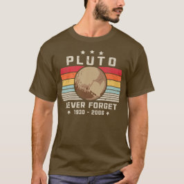 PLUTO NEVER FORGET Retro Style Funny Space, Vintag Tシャツ