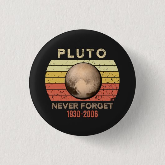 pluto never、pluto忘れ is planet、ITを思い出す 缶バッジ (正面)