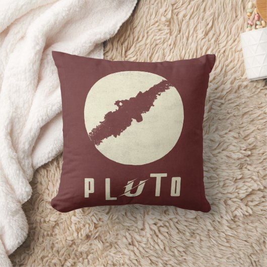 Pluto Planet Space Design Throw Pillow クッション (ブランケット)