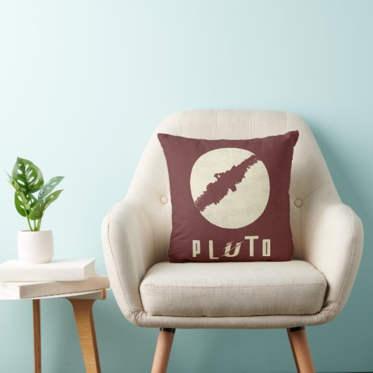 Pluto Planet Space Design Throw Pillow クッション (椅子)