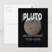 Pluto the Planet (1930-2006) Never Forget ポストカード (正面/裏面)