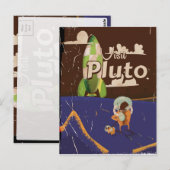 Pluto Vintage Travelポスターを参照 ポストカード (正面/裏面)