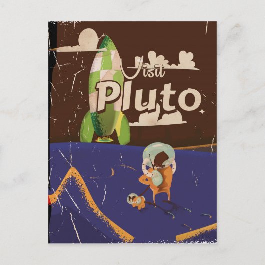 Pluto Vintage Travelポスターを参照 ポストカード (正面)