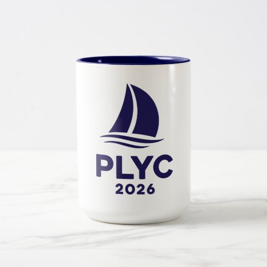 PLYC 2026 White Mug with Navy Interior  ツートーンマグカップ (中央)