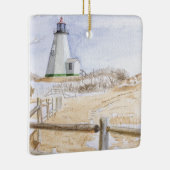 Plymought Lighthouse Watercolor セラミックオーナメント (右)