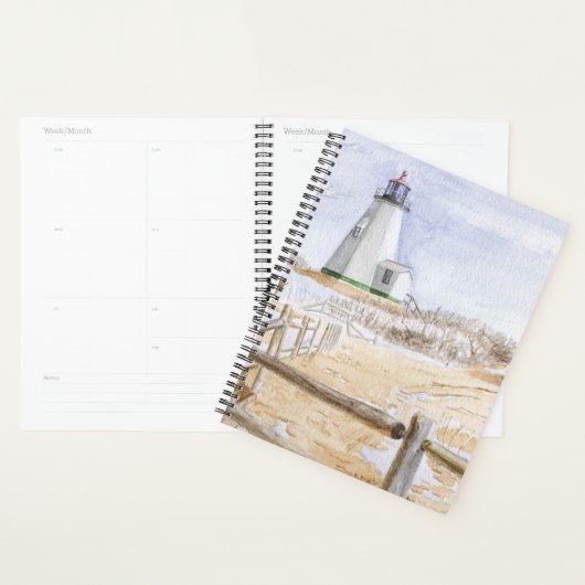 Plymought Lighthouse Watercolor プランナー手帳 (ディスプレー)