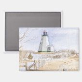 Plymought Lighthouse Watercolor マグネット (正面/裏面)