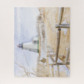 Plymought Lighthouse Watercolor 520pc Puzzle ジグソーパズル (縦)