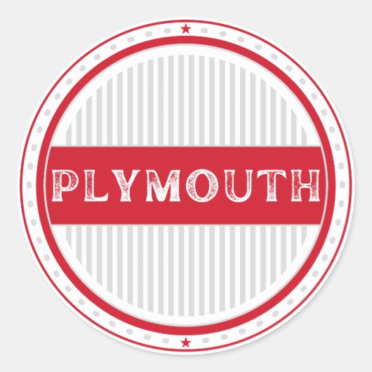Plymouth City Pride Emblem – English Identity ラウンドシール (正面)