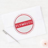 Plymouth City Pride Emblem – English Identity ラウンドシール (封筒)