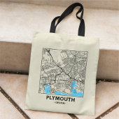 Plymouth, Devon City Map Tote Bag トートバッグ