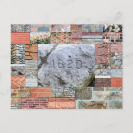 Plymouth MA Rocks and Bricksポストカード ポストカード