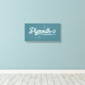 Plymouth Massachusetts Stretted Canvas Print キャンバスプリント (インサイチュ (ウッドフロア))