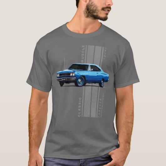 Plymouth Road Runner Hemi Classic American Muscle Tシャツ (正面)