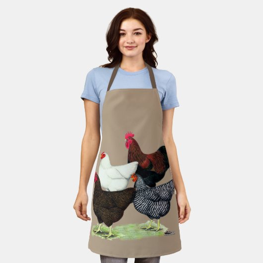 Plymouth Rock Quartet エプロン (着用した状態)